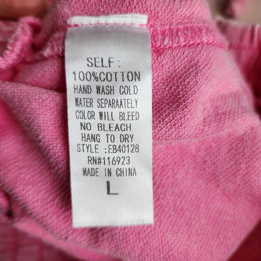 Easel Mineral Washed Wide Leg Pants ISLAND PINK - Picture 6 of 7
